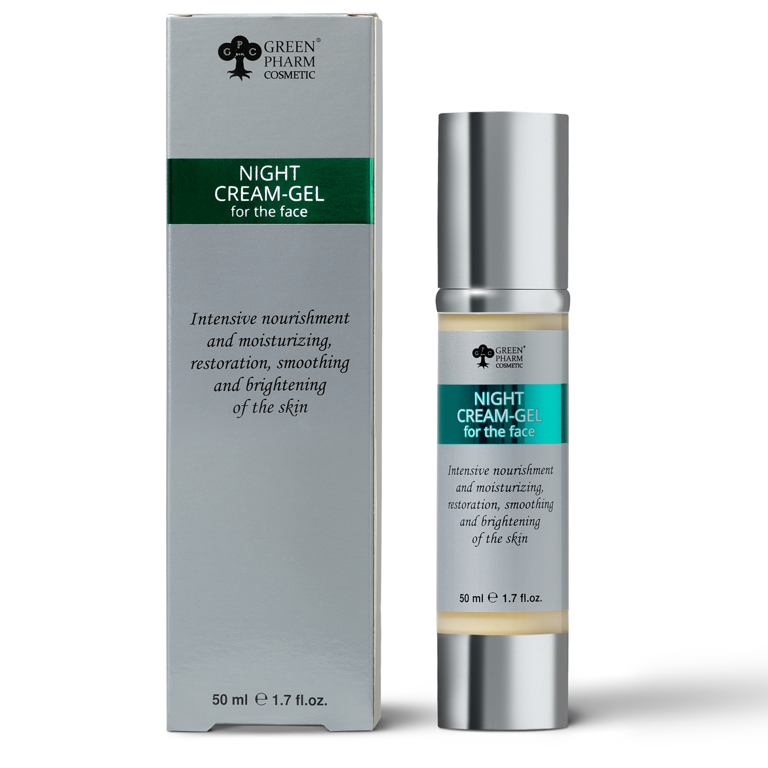 Nachtcrème-gel voor het gezicht, 50 ml