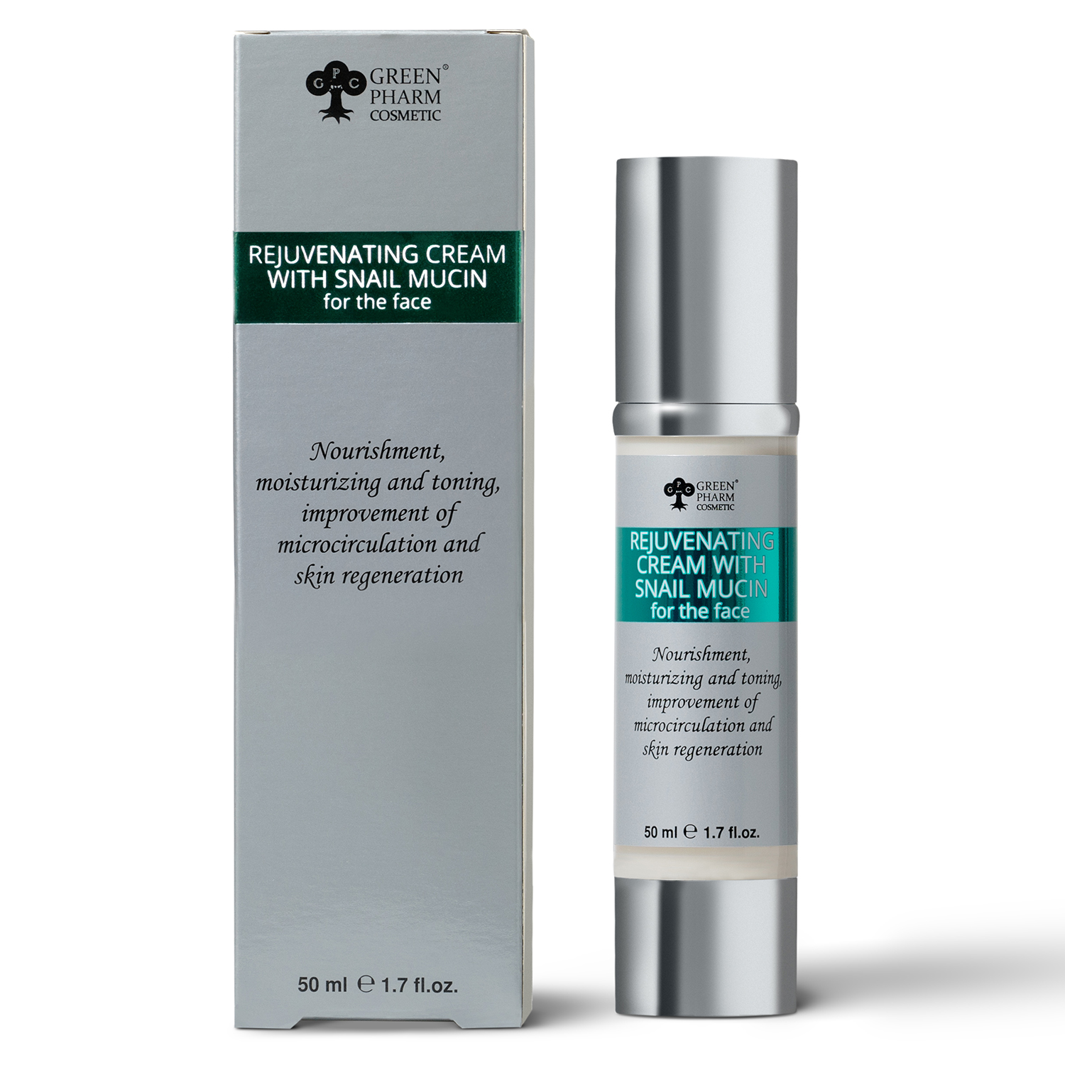 Verjongende crème met slakkenslijm voor het gezicht, 50 ml